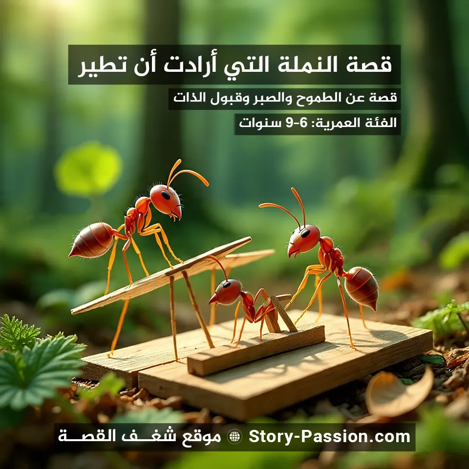 ما هي أجمل قصص الأطفال القصيرة؟, قصة النملة التي أرادت أن تطير