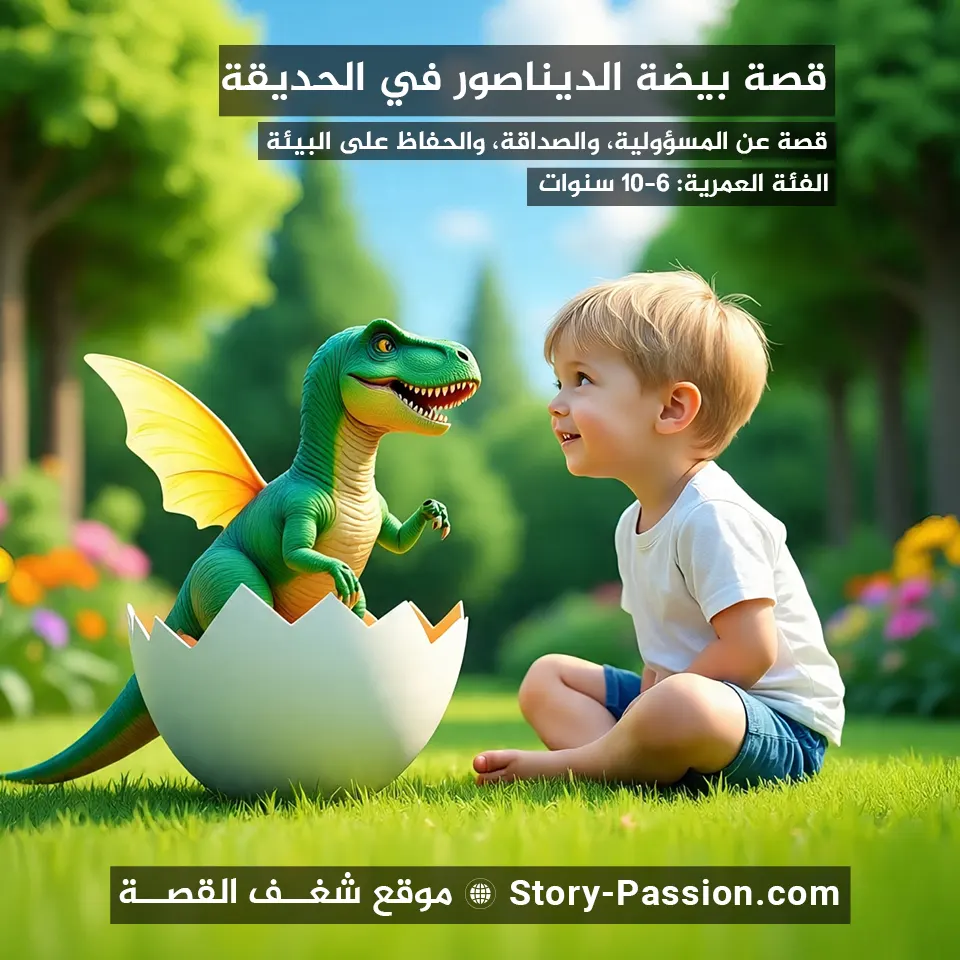 قصة بيضة الديناصور في الحديقة